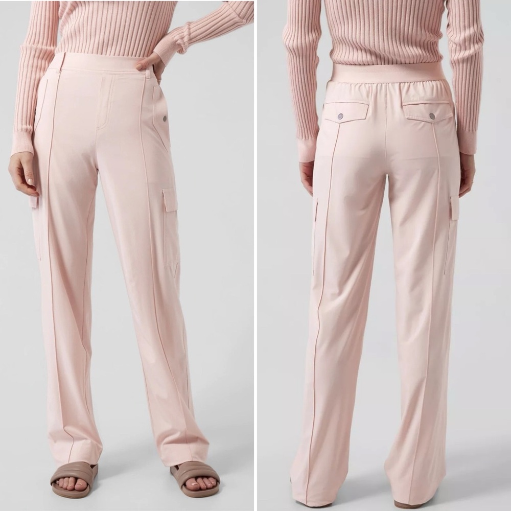 Athleta NEW Vienna cargo pant womens 2 athletic track warm up pockets relaxed